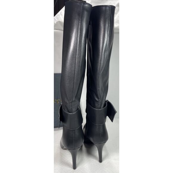 Modatope Knee High Boots Women Size 9.5 Black Faux Leather Pointed Toe NEW - Picture 13 of 16